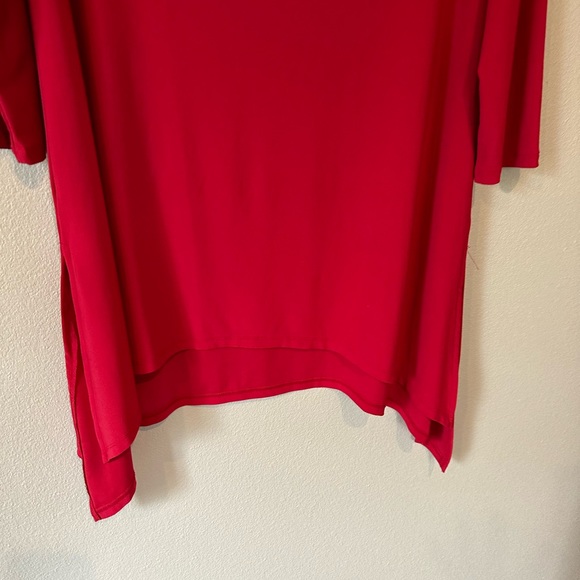 CATO Ruby Red Simply Elegant 3/4 Sleeve Pull over Top - Picture 5 of 5